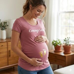 Maternity pink blouse new size L